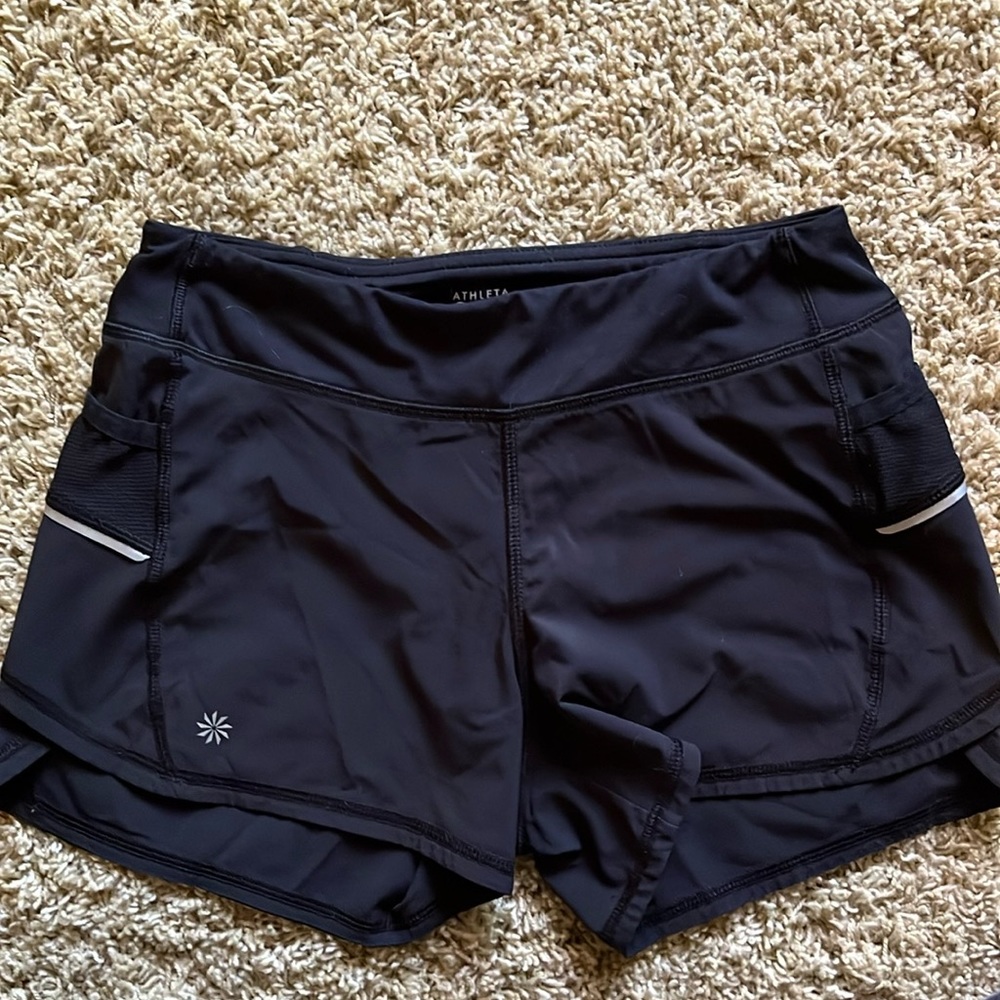 Athleta black athletic shorts. Size 12.